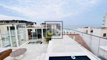 Ótima localização - Cobertura a venda em Ipanema, Viera Souto, 5 quartos, 3 suites, 2 vagas, vista para o mar. - JBIPA51068