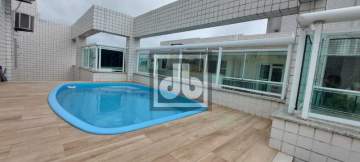 Oportunidade - Julio Bogoricin Recreio Vende linda cobertura linear terração piscina área gourmet 3quartos suíte armários 2vagas segurança lazer - JBRB501976