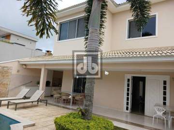 Imperdível - Venda Julio Bogoricin Recreio Casa de Condomínio próximo Av.Américas, 4 Quartos 2 Suítes Piscina Churrasqueira - JBRB695228