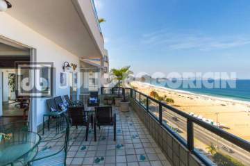 Ótima localização - Apartamento à venda em Copacabana com vista indevassada da praia com 375m² vista mar 4 suítes 1 vaga - JBC47095