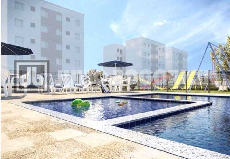 Conheça 01 - Piscina do imóvel - Vargem Grande oportunidade condomínio Novolar 2 quartos lazer completo segurança 24 horas vaga garagem - JBRB214426 - 12 01 - Piscina - 12