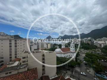 Ótimo apartamento 3 quartos e varandão para locação na Lagoa - Vistão da Lagoa indevassável!! - BOAP30097