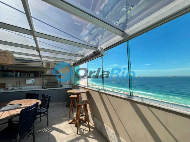 Conheça varanda gourmet do imóvel - Cobertura à venda Avenida Atlântica, Copacabana, Rio de Janeiro - R$ 17.000.000 - OLCO40049 - 26 varanda gourmet - 26