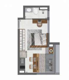 Apartamento 1 quarto à venda Vila Mariana, São Paulo - R$ 499.950 - CNAP10016