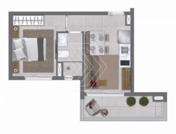Apartamento 1 quarto à venda Vila Mariana, São Paulo - R$ 589.435 - CNAP10017