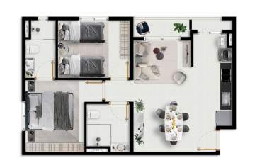 Apartamento 2 quartos à venda Sítios de Recreio Shangrilá (Padre Nóbrega), Marília - R$ 304.830 - CNAP20063