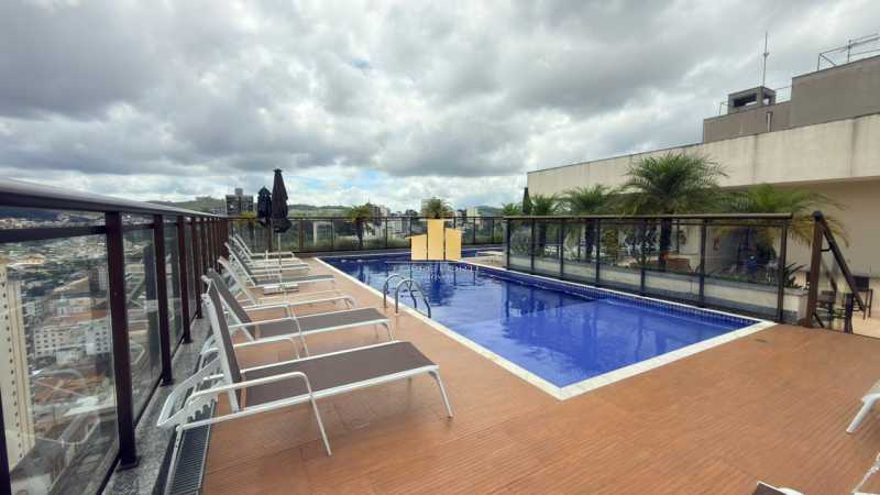 Ótima localização - Le Quartier Granbery: Apartamento de 1 Quarto Mobiliado, Andar Alto com Vista Livre e Lazer Completo em JF! - TFAP10033