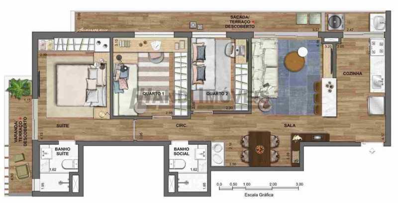 Conheça 38 do imóvel - Apartamento 3 quartos à venda Leblon, Rio de Janeiro - R$ 2.549.000 - HLAP30454 - 18 38 - 18
