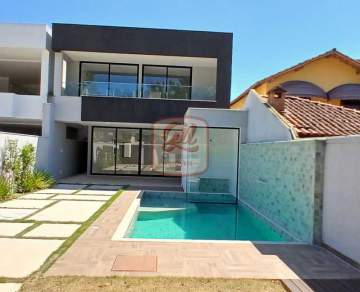 Lançamento - CASA CONTEMPORÂNEA TRIPLEX COM 4 SUÍTES, DEPENDÊNCIA DE EMPREGADA COMPLETA - Barra da Tijuca - RJ - CS3396