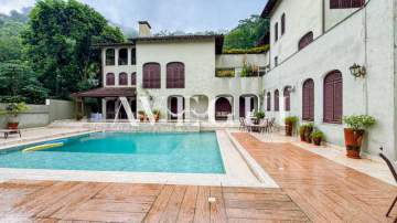 Casa de Luxo na Gávea em Condomínio com Segurança 24h, 11 Quartos, Piscina, Sauna e Área de Lazer Completa - ALCN110003