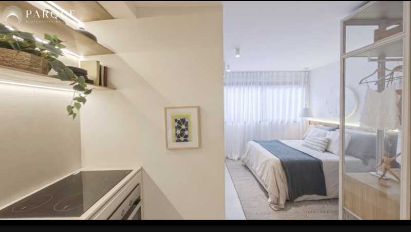 Conheça Studio - Cozinha e Cama - foto do imóvel - Studio à venda Rua Marquês de São Vicente, Gávea, Rio de Janeiro - R$ 910.000 - AJST00013 - 9 Studio - Cozinha e Cama - foto - 9