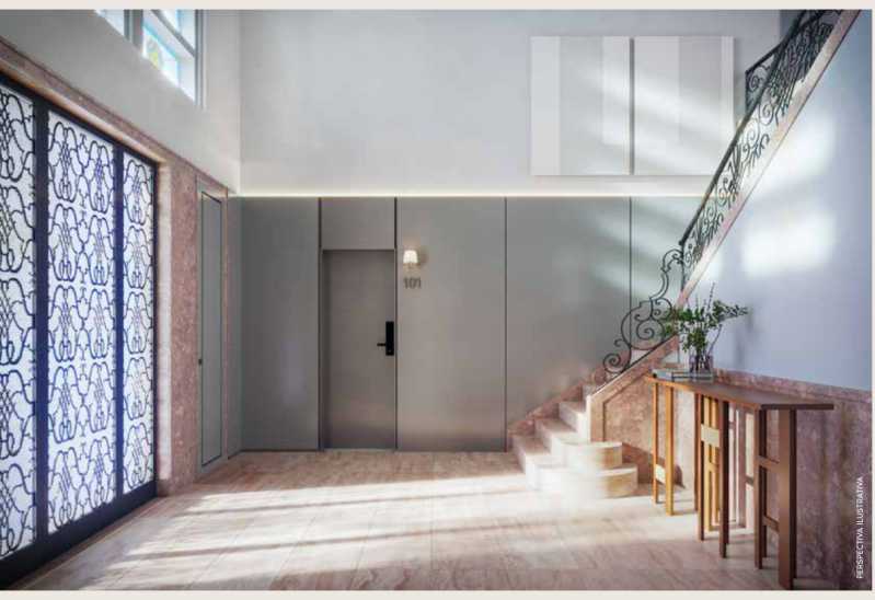 Conheça 102_Hall_Acesso_Casa_Art_Deco do imóvel - Studio à venda Rua Odílio Bacelar, Urca, Rio de Janeiro - R$ 1.591.480 - AJST10022 - 5 102_Hall_Acesso_Casa_Art_Deco - 5