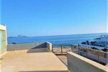 Espetacular - Cobertura à venda Leblon vista mar Posto 11 varanda 6 quartos 3 suítes 3 vagas QUITERIA Imóveis - MQCO60016