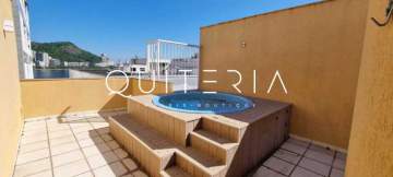 Espetacular - Excelente cobertura duplex com vista espetacular para o Cristo Redentor e em rua nobre do bairro. Um amplo quarto, varanda, terraço com piscina, vaga, infraestrutura e portaria 24h. - MQAP10021
