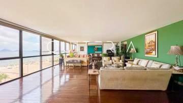 Espetacular - Apartamento Av. Atlântica Copacabana vista mar 4 quartos 2 suítes 4 vagas playground 24h - MQAP40580