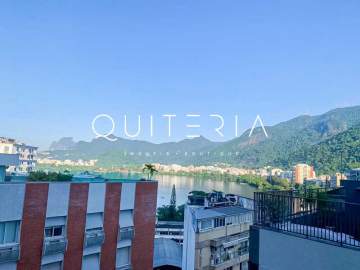 Espetacular - Apartamento á venda com varanda Sacopã Lagoa Fonte da Saudade 4 quartos 3 suítes 3 vagas Edifício em centro de terreno playground portaria 24h - MQAP31111