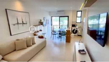 Espetacular - Excelente apartamento totalmente reformado e decorado, com vista espetacular para o mar e Dois Irmãos. Um quarto, varanda, vaga, infraestrutura e portaria 24h. - MQFL10017