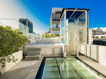 Condomínio Edifício Vieira Souto II - Exclusiva cobertura triplex reformada com vista para o mar. - MQCO40022