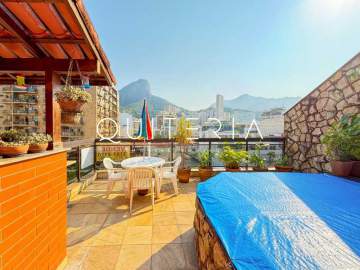 Espetacular - Cobertura à venda no Leblon varanda piscina churrasqueira 4 suítes 3 vagas - MQCO40205