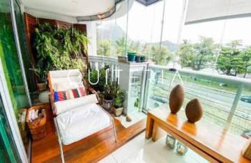 Lindo apartamento com varandão frontal Lagoa! - MQAP40741