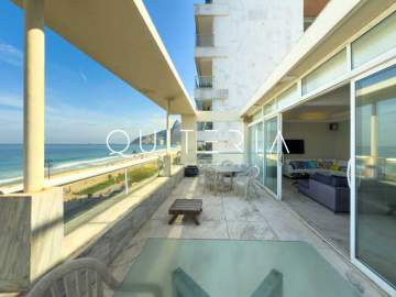 Imperdível - Apartamento com amplo Terraço Frontal Mar para Venda Av. Vieira Souto com 212m² 4 Quartos Portaria 24hs 1 Vaga - MQAP40841