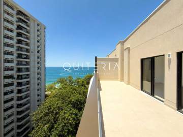 Cobertura duplex com vista para o Mar (Ilhas Cagarras) e Pão de Açucar em Copacabana - 3 quartos (Arpoador) - MQCO30319