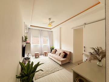 Espetacular - Apartamento à venda totalmente reformado 2 quartos 1 suíte 1 vaga portaria 24h ideal para Airbnb Barão da Torre Ipanema - MQAP20583