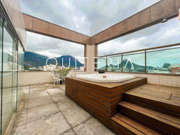 Espetacular - Excelente cobertura duplex totalmente reformada e decorada, com vista espetacular para o Cristo Redentor, Lagoa e Floresta da Tijuca. - MQCO30060