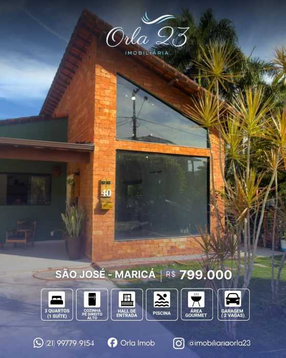 Conheça 1 do imóvel - Casa em Condomínio 4 quartos à venda São José do Imbassaí, Maricá - R$ 799.000 - SAO2318 - 1 1 - 1