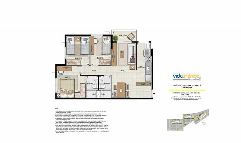 Conheça planta 3 do empreendimento - Fachada - Vidamerica Clube Residencial - 1019 - 28 planta 3 - 28