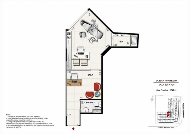 Conheça planta coluna 24 do empreendimento - Fachada - Maxxi Business Freguesia - 468 - 13 planta coluna 24 - 13