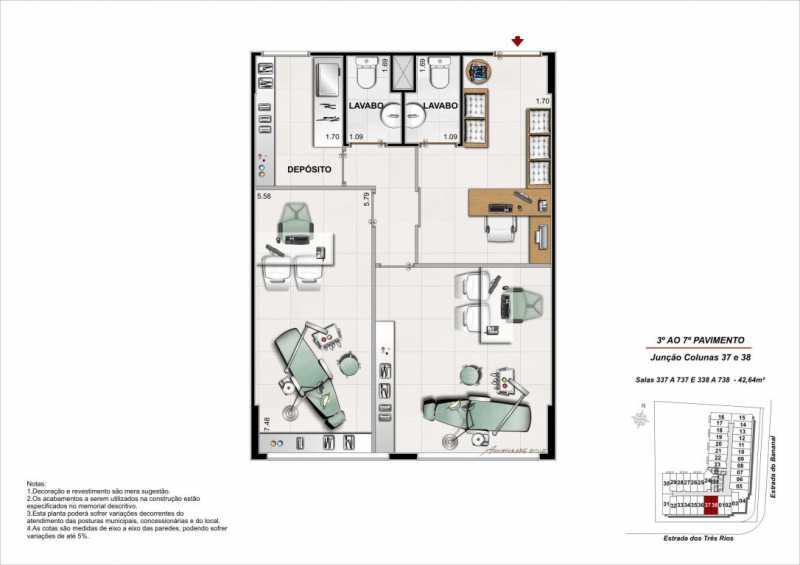 Conheça planta colunas 37 e 38 do empreendimento - Fachada - Maxxi Business Freguesia - 468 - 15 planta colunas 37 e 38 - 15