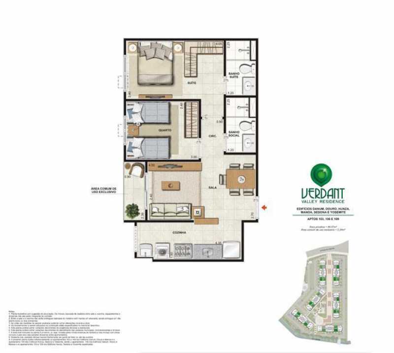 Conheça PLANTA 2 QUARTOS 51 M do empreendimento - Fachada - Grand Club Verdant - 964 - 23 PLANTA 2 QUARTOS 51 M - 23