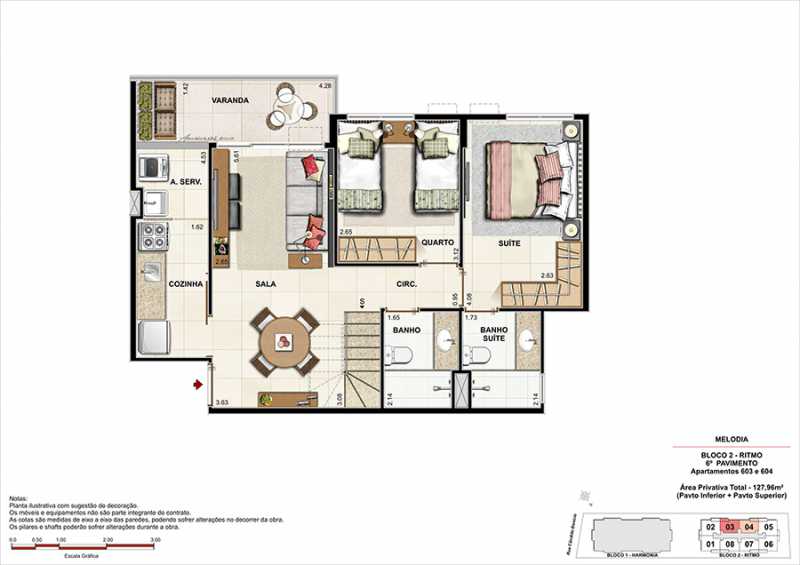 Conheça PLANTA COBERTURAS 3 do empreendimento - Fachada - Melodia Condomínio e Lazer - 969 - 23 PLANTA COBERTURAS 3 - 23