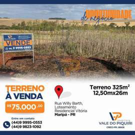 Lote à venda Maripá,PR Maripá - R$ 75.000 - VPLT00007