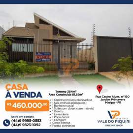 Casa à venda Maripá,PR Maripá - R$ 460.000 - VPCA00008