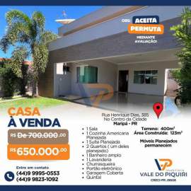 Casa à venda Maripá,PR Maripá - R$ 650.000 - VPCA00014