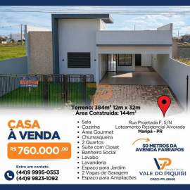 Casa 3 quartos à venda Maripá,PR Maripá - R$ 760.000 - VPCA30002