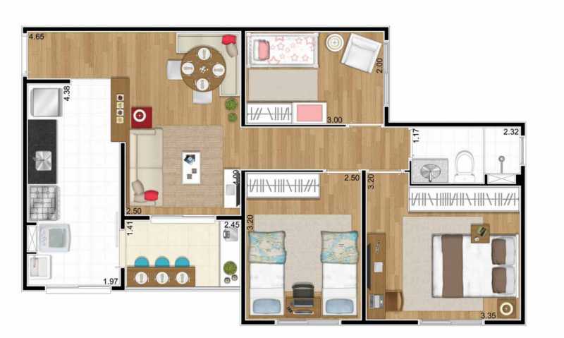 Conheça 1830598 do imóvel - Apartamento 3 quartos à venda Barueri,SP Parque Viana - R$ 419.900 - WBAP30001 - 9 1830598 - 9