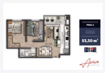 Apartamento com Área Privativa 2 quartos à venda Olaria, Canoas - R$ 272.300 - CGAA20012