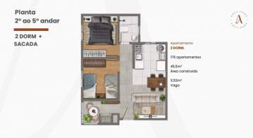Apartamento com Área Privativa 2 quartos à venda Passo das Pedras, Gravataí - R$ 263.202 - CGAA20039