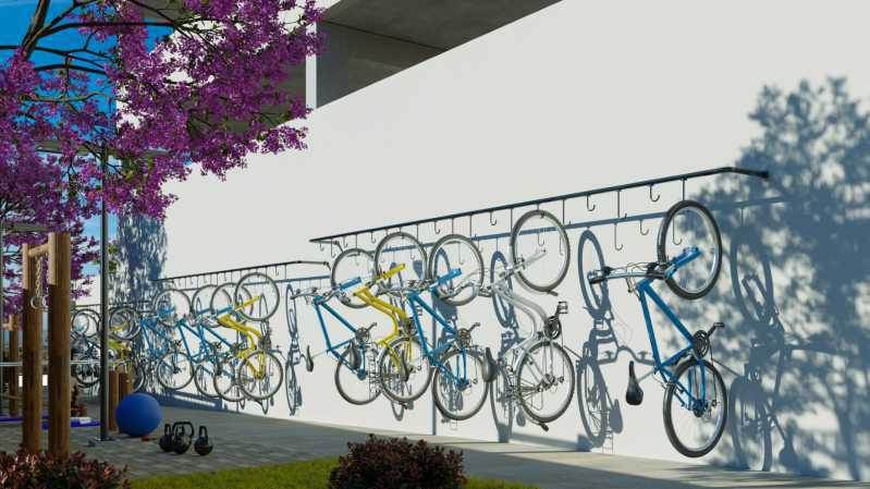 Conheça Bicicletário do imóvel - Apartamento 2 quartos à venda Residencial Parque da Fazenda, Campinas - R$ 358.289 - CLAP20055 - 4 Bicicletário - 4