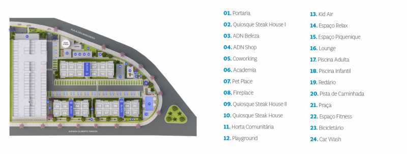 Conheça Implantação do imóvel - Apartamento 2 quartos à venda Residencial Parque da Fazenda, Campinas - R$ 358.289 - CLAP20055 - 26 Implantação - 26