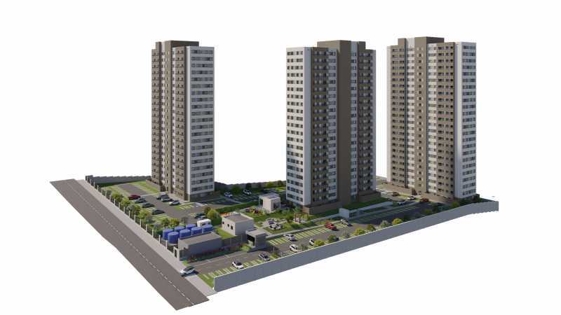 Conheça Implantação 3D do imóvel - Apartamento 2 quartos à venda Jardim das Cerejeiras, Campinas - R$ 274.990 - CLAP20056 - 14 Implantação 3D - 14