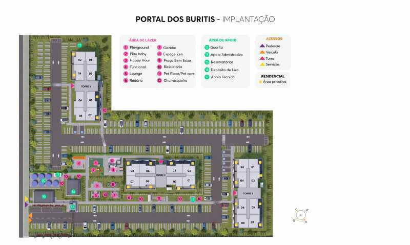 Conheça Implantação Humanizada do imóvel - Apartamento 2 quartos à venda Jardim das Cerejeiras, Campinas - R$ 274.990 - CLAP20056 - 15 Implantação Humanizada - 15