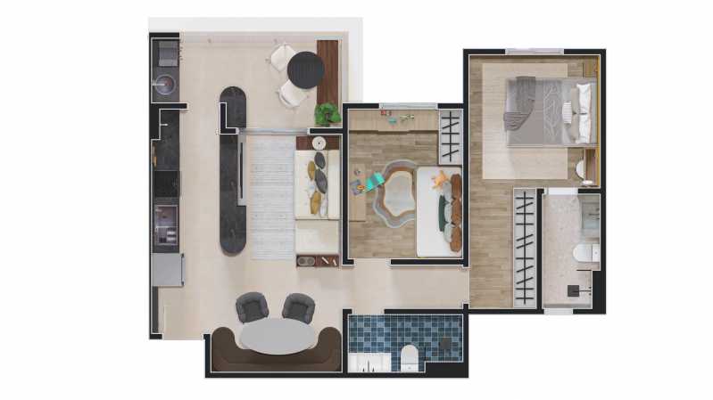 Conheça Planta Ponta. do imóvel - Apartamento 2 quartos à venda Jardim Golden Park Residence, Hortolândia - R$ 309.900 - CLAP20004 - 8 Planta Ponta. - 8