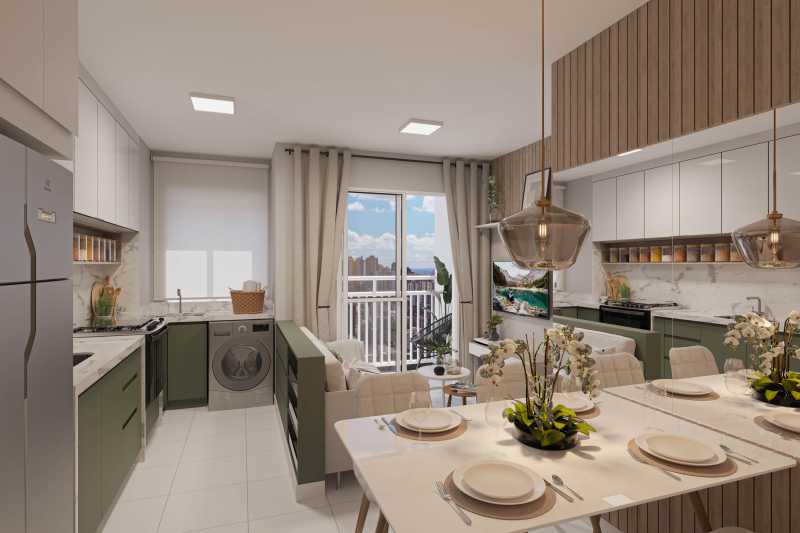 Conheça Living do imóvel - Apartamento 2 quartos à venda Aterrado, Monte Mor - R$ 249.900 - CLAP20014 - 7 Living - 7