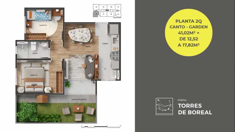 Conheça METRAGEM PLANTA CANTO SEM SUIT do imóvel - Apartamento 2 quartos à venda Parque das Nações (Nova Veneza), Sumaré - R$ 237.900 - CLAP20017 - 19 METRAGEM PLANTA CANTO SEM SUIT - 19