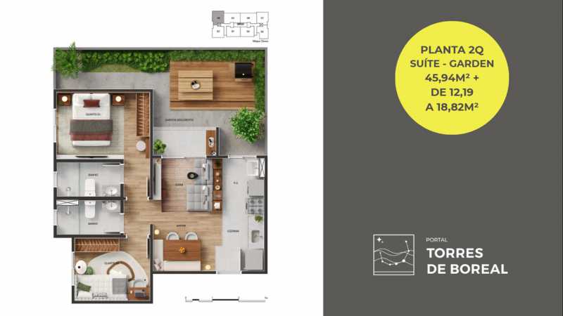 Conheça METRAGEM PLANTA CANTO COM SUIT do imóvel - Apartamento 2 quartos à venda Parque das Nações (Nova Veneza), Sumaré - R$ 268.000 - CLAP20018 - 19 METRAGEM PLANTA CANTO COM SUIT - 19