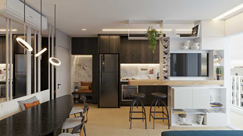 Conheça Vista Cozinha e Sala do imóvel - Apartamento 2 quartos à venda Jardim Adelaide, Hortolândia - R$ 335.704 - CLAP20019 - 14 Vista Cozinha e Sala - 14